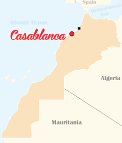 Morocco Map Casablanca