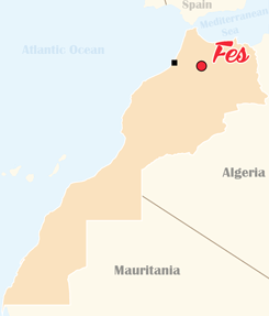 Morocco Map Fes