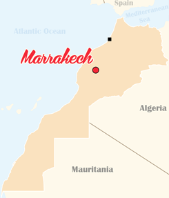 Morocco Map Marrakesh