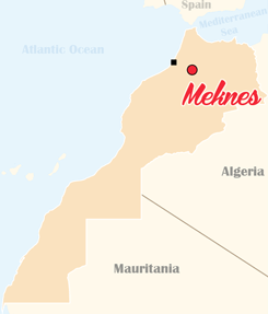 Morocco Map Meknes