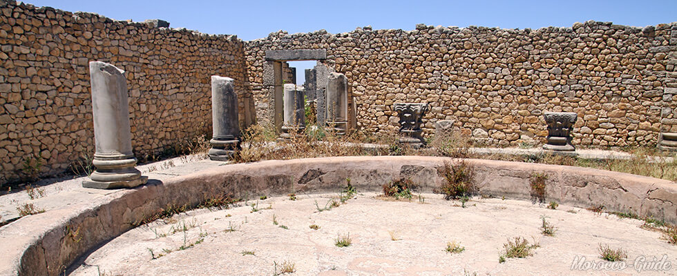 Volubilis - Detail picture of one of the Temples of Volubilis