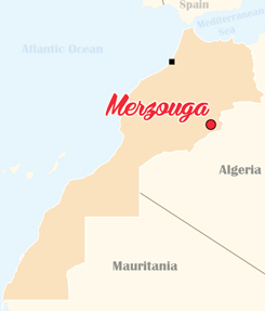 Morocco Map Merzouga